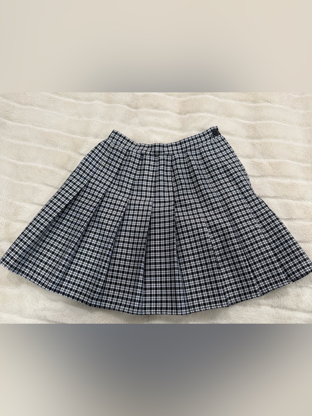 Rewind Black & White Plaid Pleated Skirt - Picture 1 of 2